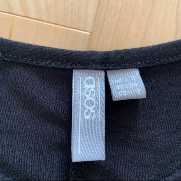 Black long sleeved t-shirt dress - ASOS size 2 - Picture 6 of 6